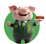 pig circle char